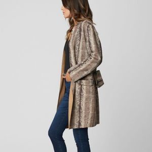 Anthropologie: Blank NYC Snake Charmer Snake Print Jacket